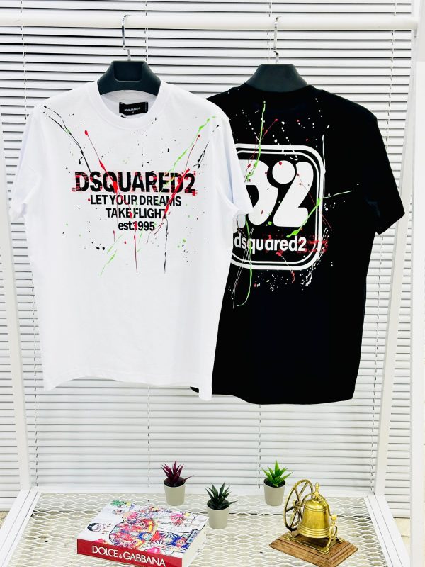 Camiseta dsquard2 oversize blanco