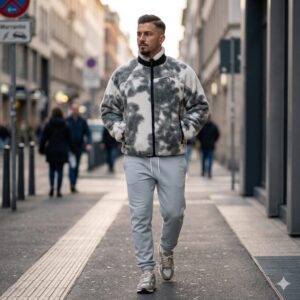 Chaqueta north face light gris